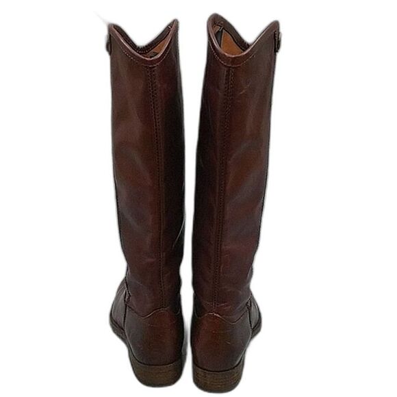 Frye Melissa Button 2 Tall Cognac brown Leather riding boots - women's 5.5B - Picture 7 of 12